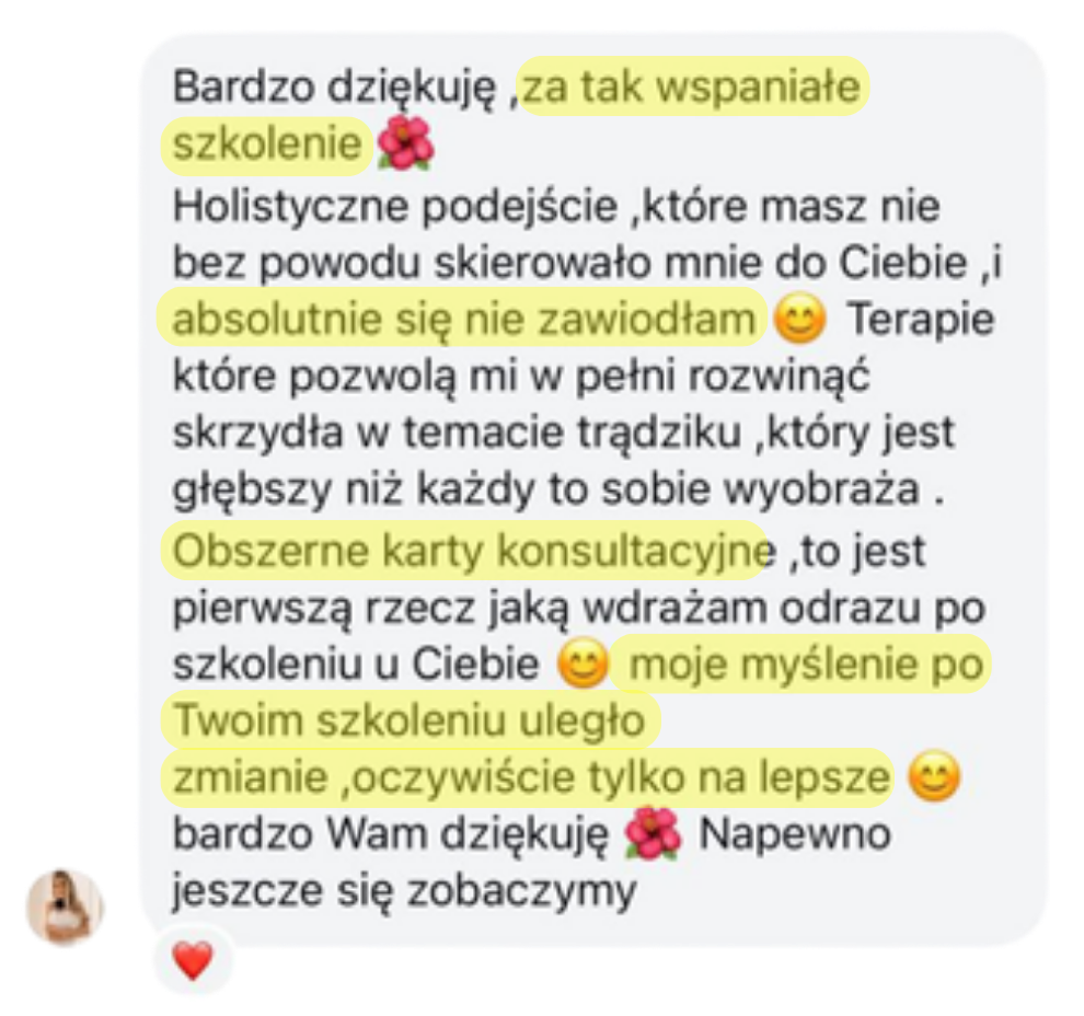 Opinia kursantki 2
